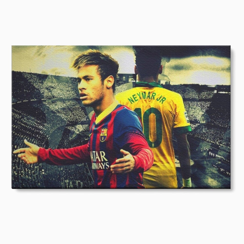 Leinwandbilder Premium LuxCanva® A1346, Neymar Jr , Silva Júnior Santos, Fußballer, Mittelfeldspieler, Brasilien, Spielzimmer, kräftige Farben