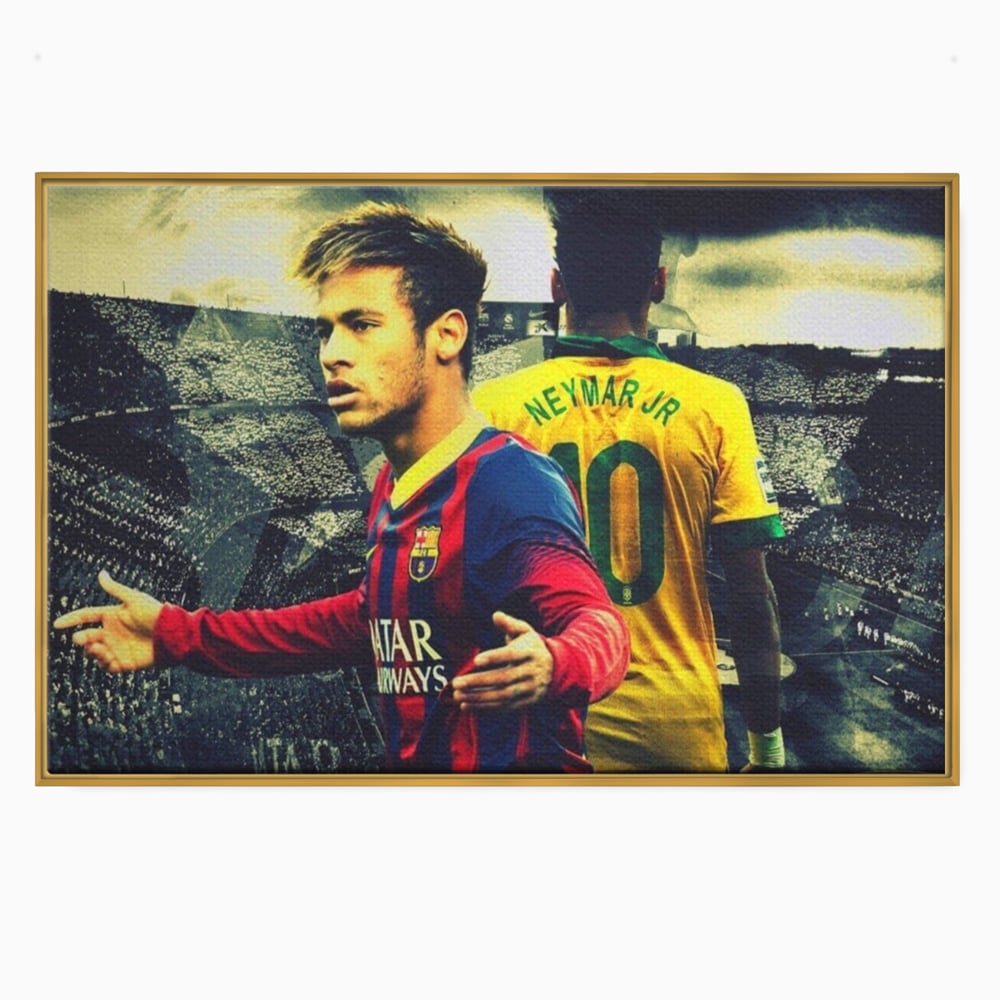Leinwandbilder Premium LuxCanva® A1346, Neymar Jr , Silva Júnior Santos, Fußballer, Mittelfeldspieler, Brasilien, Spielzimmer, kräftige Farben