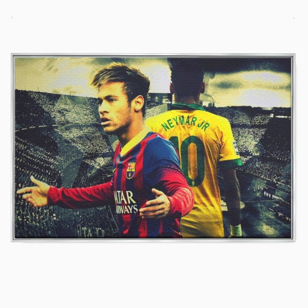 Leinwandbilder Premium LuxCanva® A1346, Neymar Jr , Silva Júnior Santos, Fußballer, Mittelfeldspieler, Brasilien, Spielzimmer, kräftige Farben