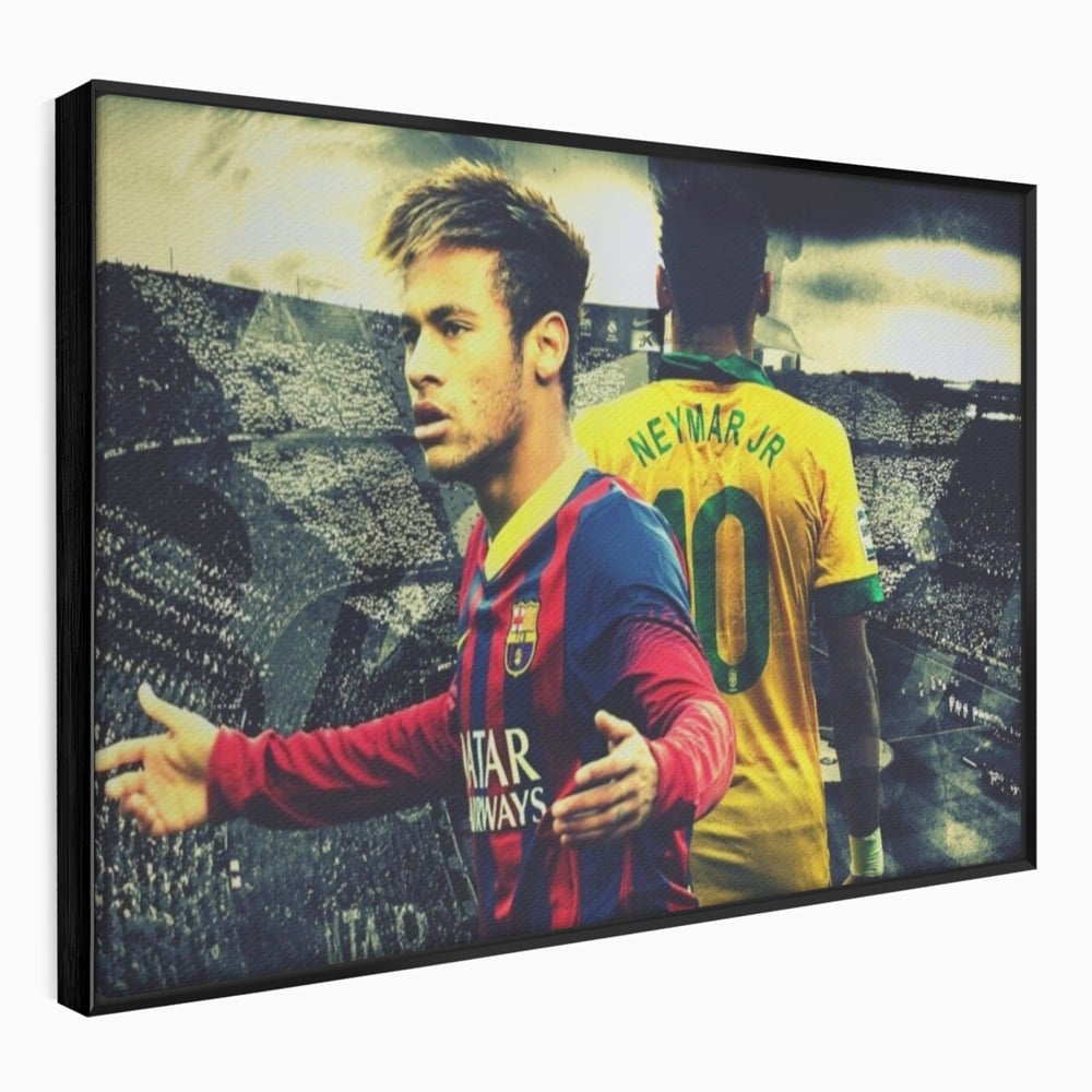 Leinwandbilder Premium LuxCanva® A1346, Neymar Jr , Silva Júnior Santos, Fußballer, Mittelfeldspieler, Brasilien, Spielzimmer, kräftige Farben