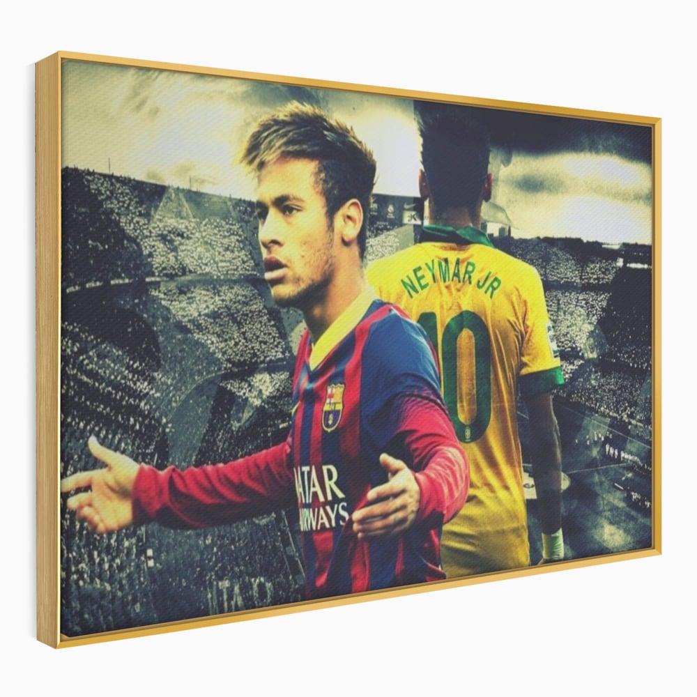 Leinwandbilder Premium LuxCanva® A1346, Neymar Jr , Silva Júnior Santos, Fußballer, Mittelfeldspieler, Brasilien, Spielzimmer, kräftige Farben