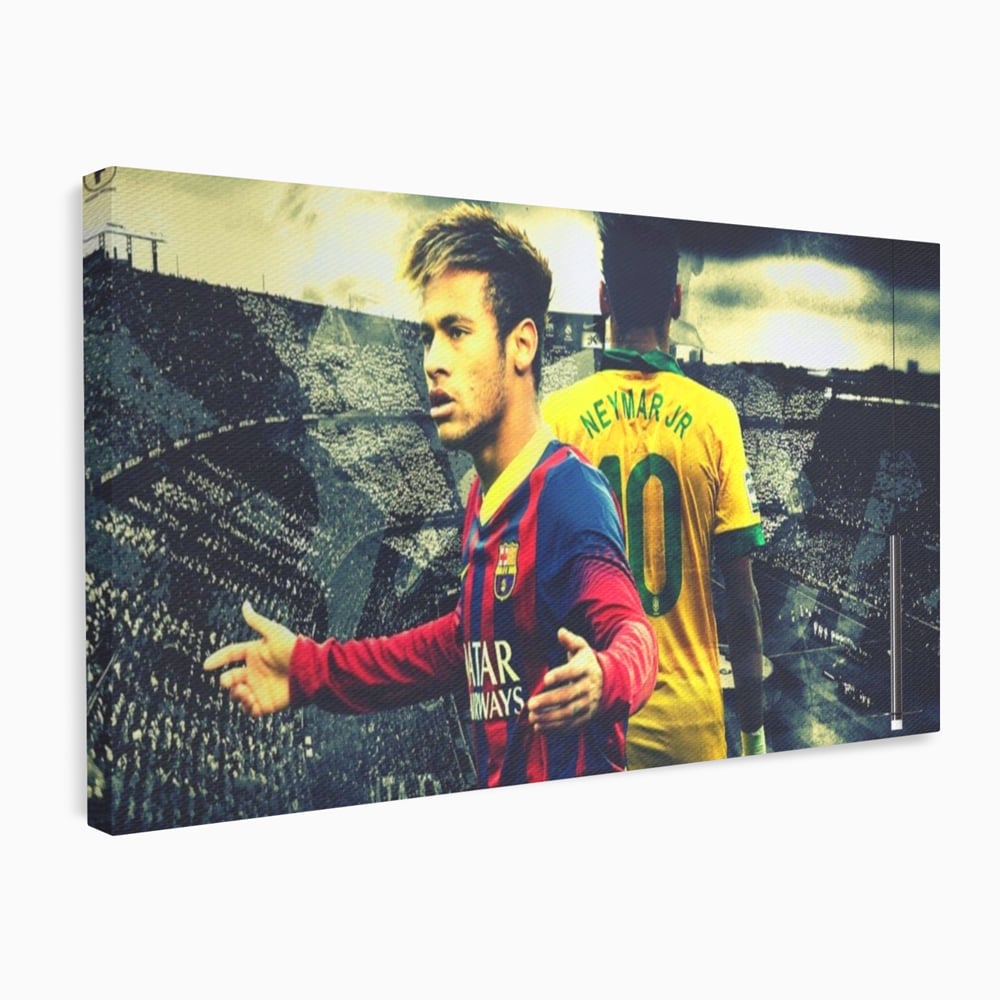 Leinwandbilder Premium LuxCanva® A1346, Neymar Jr , Silva Júnior Santos, Fußballer, Mittelfeldspieler, Brasilien, Spielzimmer, kräftige Farben
