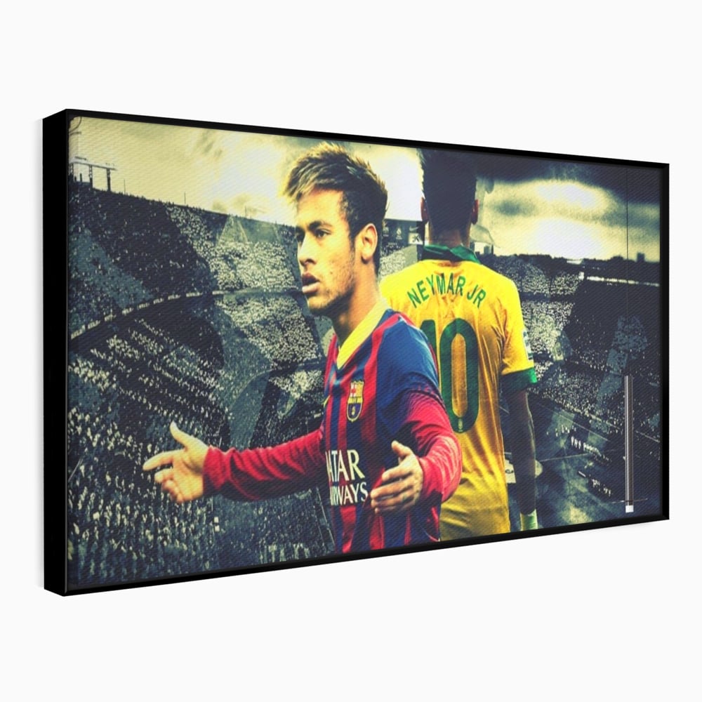 Leinwandbilder Premium LuxCanva® A1346, Neymar Jr , Silva Júnior Santos, Fußballer, Mittelfeldspieler, Brasilien, Spielzimmer, kräftige Farben
