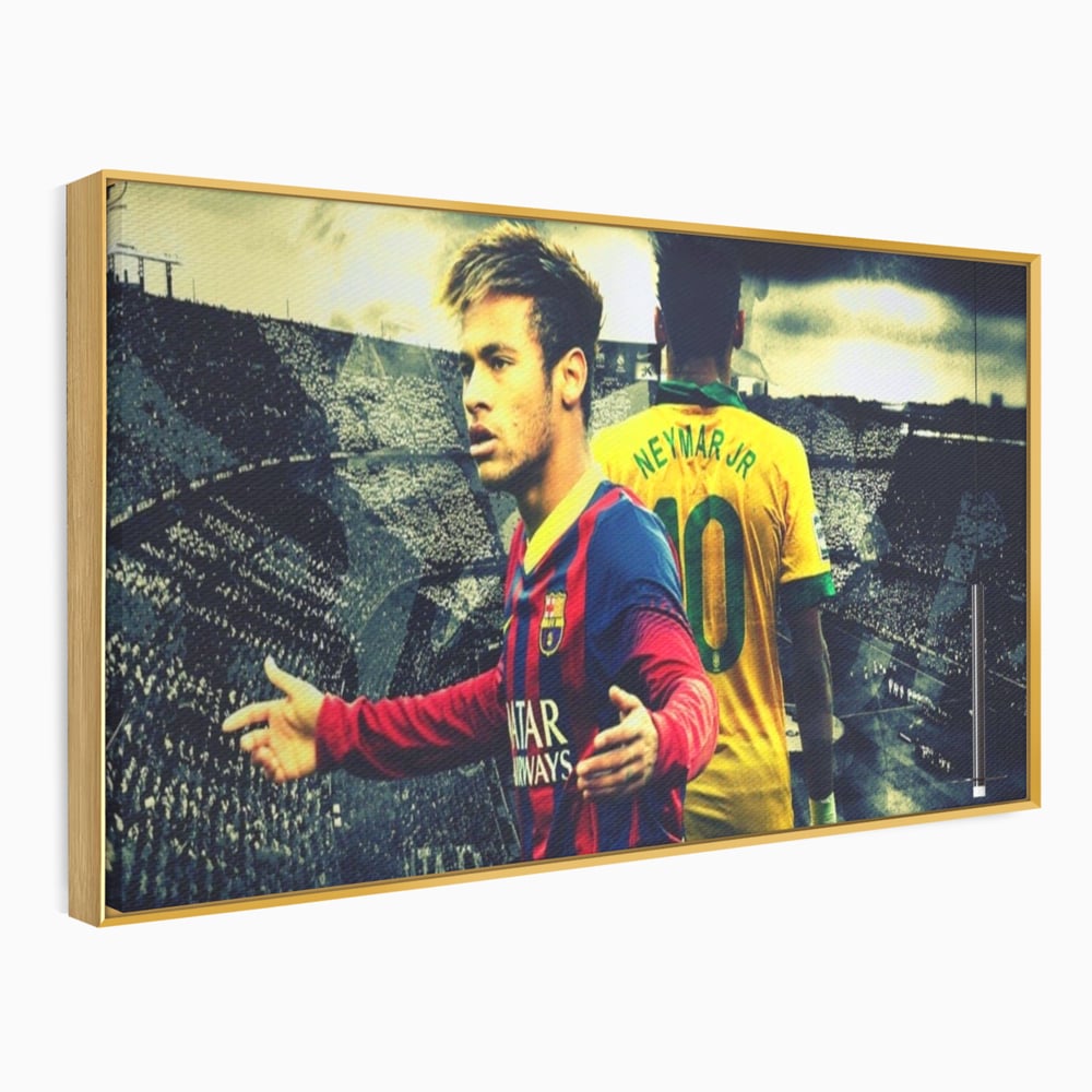 Leinwandbilder Premium LuxCanva® A1346, Neymar Jr , Silva Júnior Santos, Fußballer, Mittelfeldspieler, Brasilien, Spielzimmer, kräftige Farben