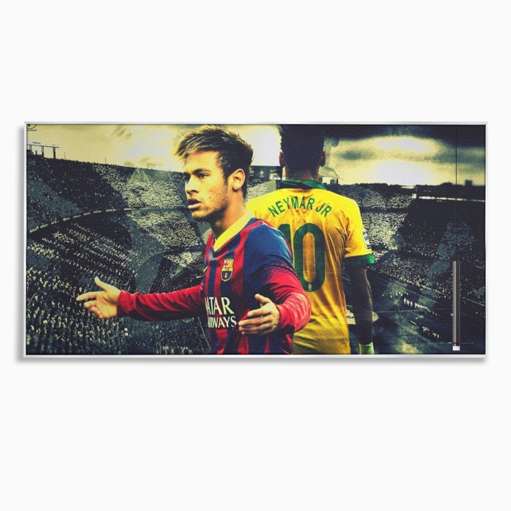 Leinwandbilder Premium LuxCanva® A1346, Neymar Jr , Silva Júnior Santos, Fußballer, Mittelfeldspieler, Brasilien, Spielzimmer, kräftige Farben