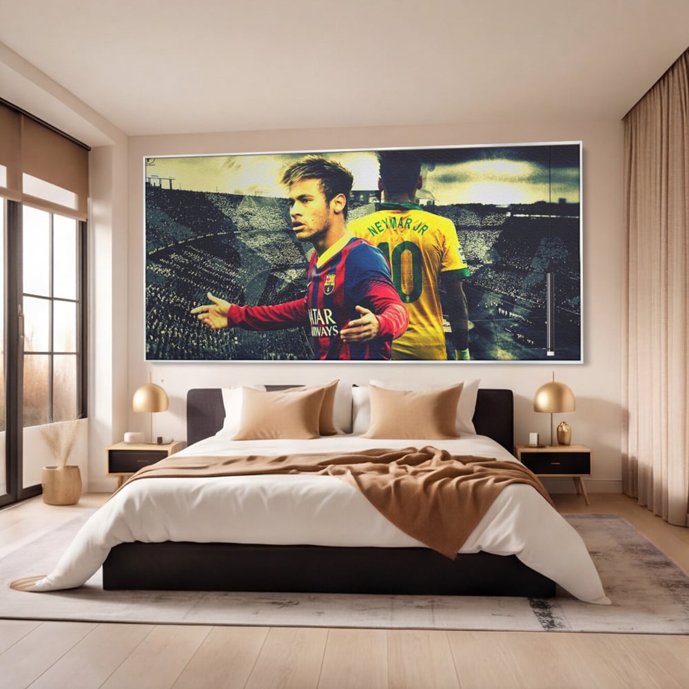 Leinwandbilder Premium LuxCanva® A1346, Neymar Jr , Silva Júnior Santos, Fußballer, Mittelfeldspieler, Brasilien, Spielzimmer, kräftige Farben