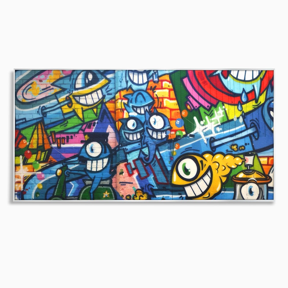 Tablou Canvas Premium LuxCanva® A1350, Graffiti Wall Art , Living, Decorativ, Animatie, Arta Stradala, Camera Copil, Game Room, Culori Vibrante
