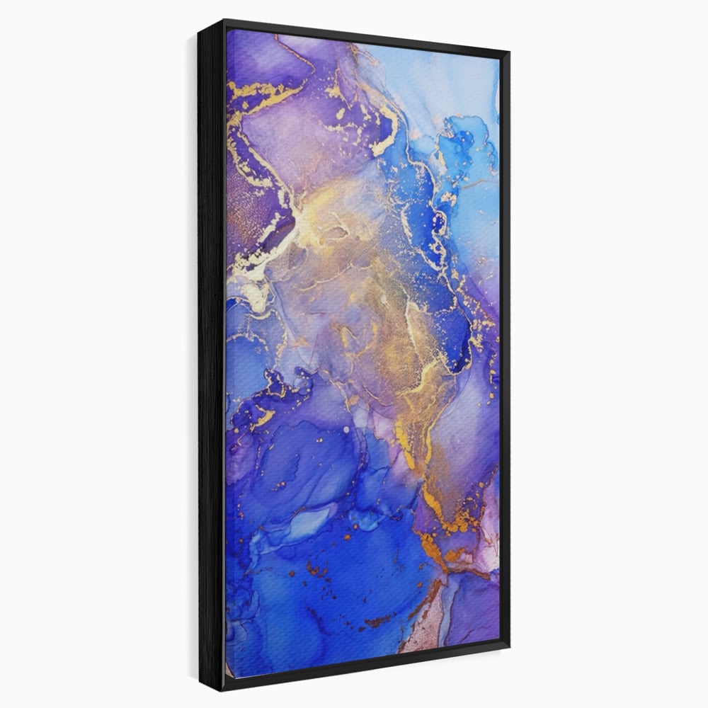 Tablou Canvas Premium LuxCanva® A1352, Purple And Blue Marble , Living, Decorativ, Abstract, Colorat, Studio, Culori Vibrante
