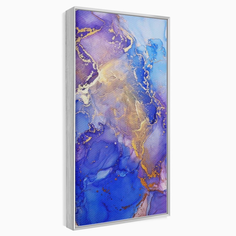 Tablou Canvas Premium LuxCanva® A1352, Purple And Blue Marble , Living, Decorativ, Abstract, Colorat, Studio, Culori Vibrante