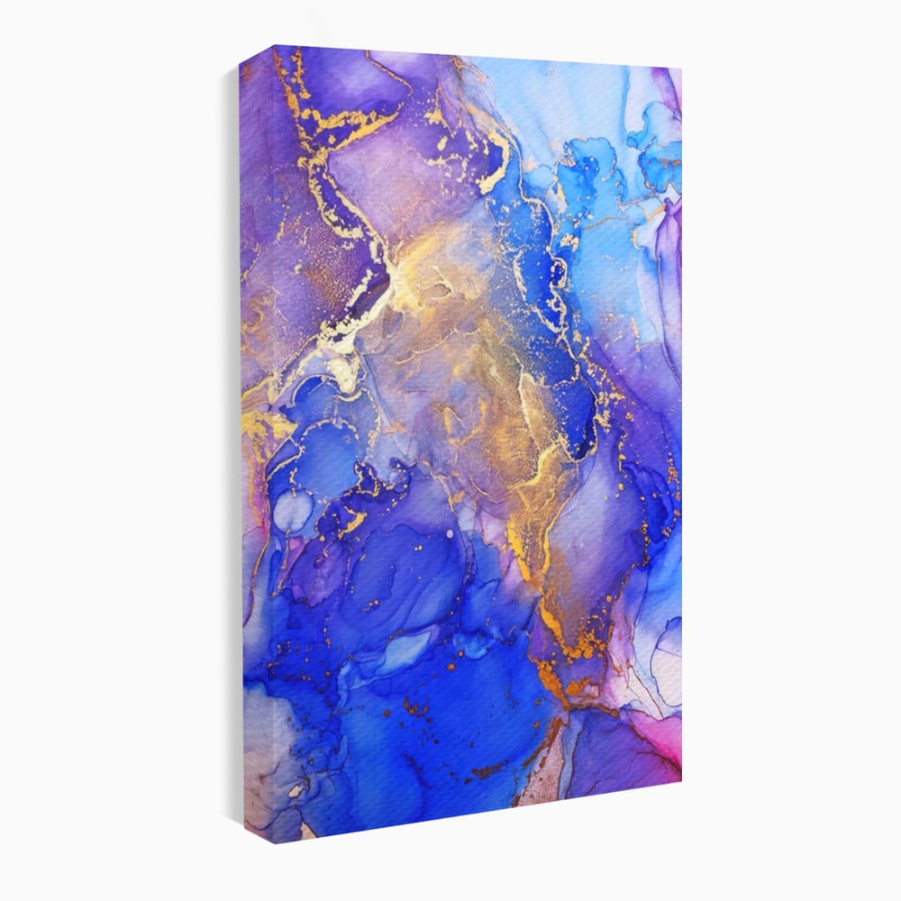 Tablou Canvas Premium LuxCanva® A1352, Purple And Blue Marble , Living, Decorativ, Abstract, Colorat, Studio, Culori Vibrante