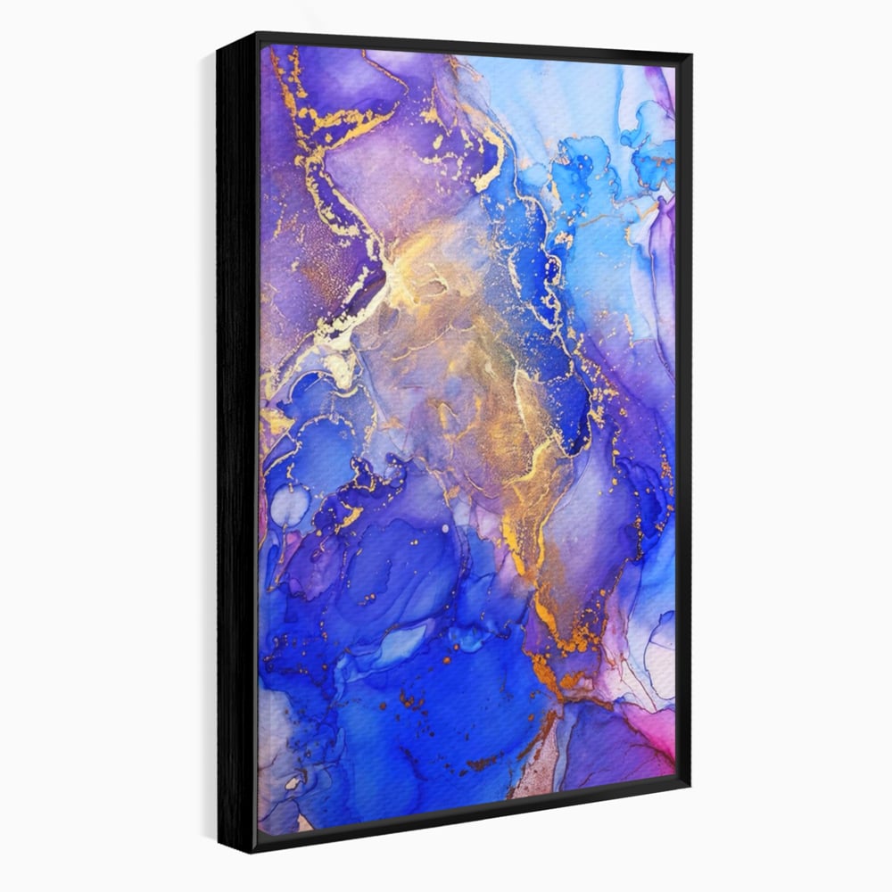 Tablou Canvas Premium LuxCanva® A1352, Purple And Blue Marble , Living, Decorativ, Abstract, Colorat, Studio, Culori Vibrante
