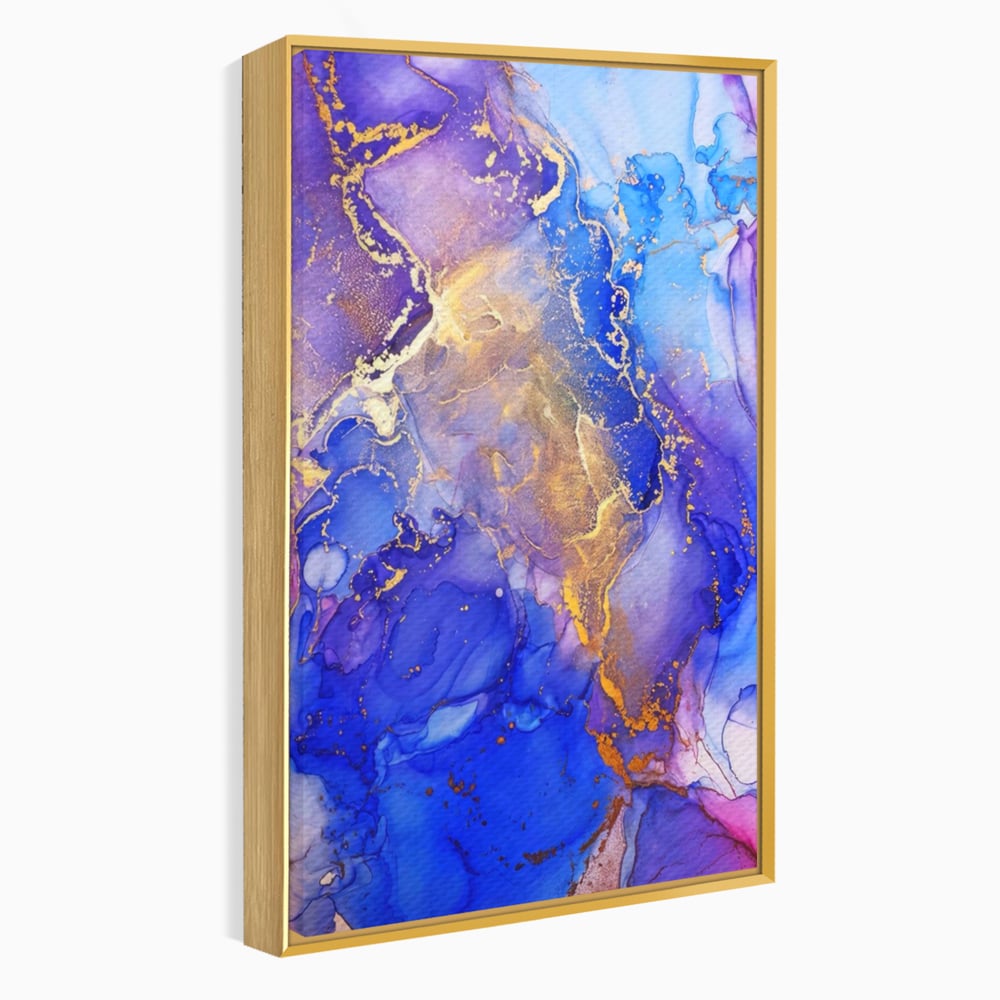 Tablou Canvas Premium LuxCanva® A1352, Purple And Blue Marble , Living, Decorativ, Abstract, Colorat, Studio, Culori Vibrante