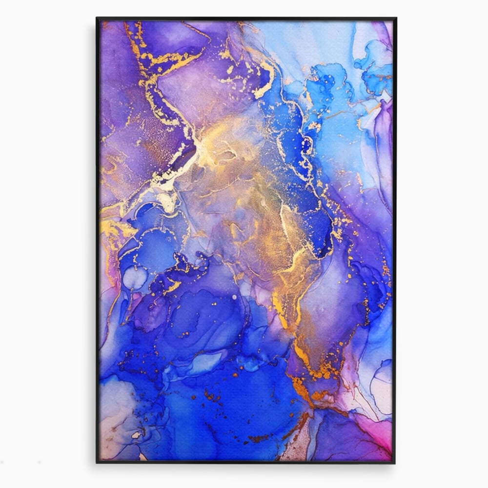 Tablou Canvas Premium LuxCanva® A1352, Purple And Blue Marble , Living, Decorativ, Abstract, Colorat, Studio, Culori Vibrante