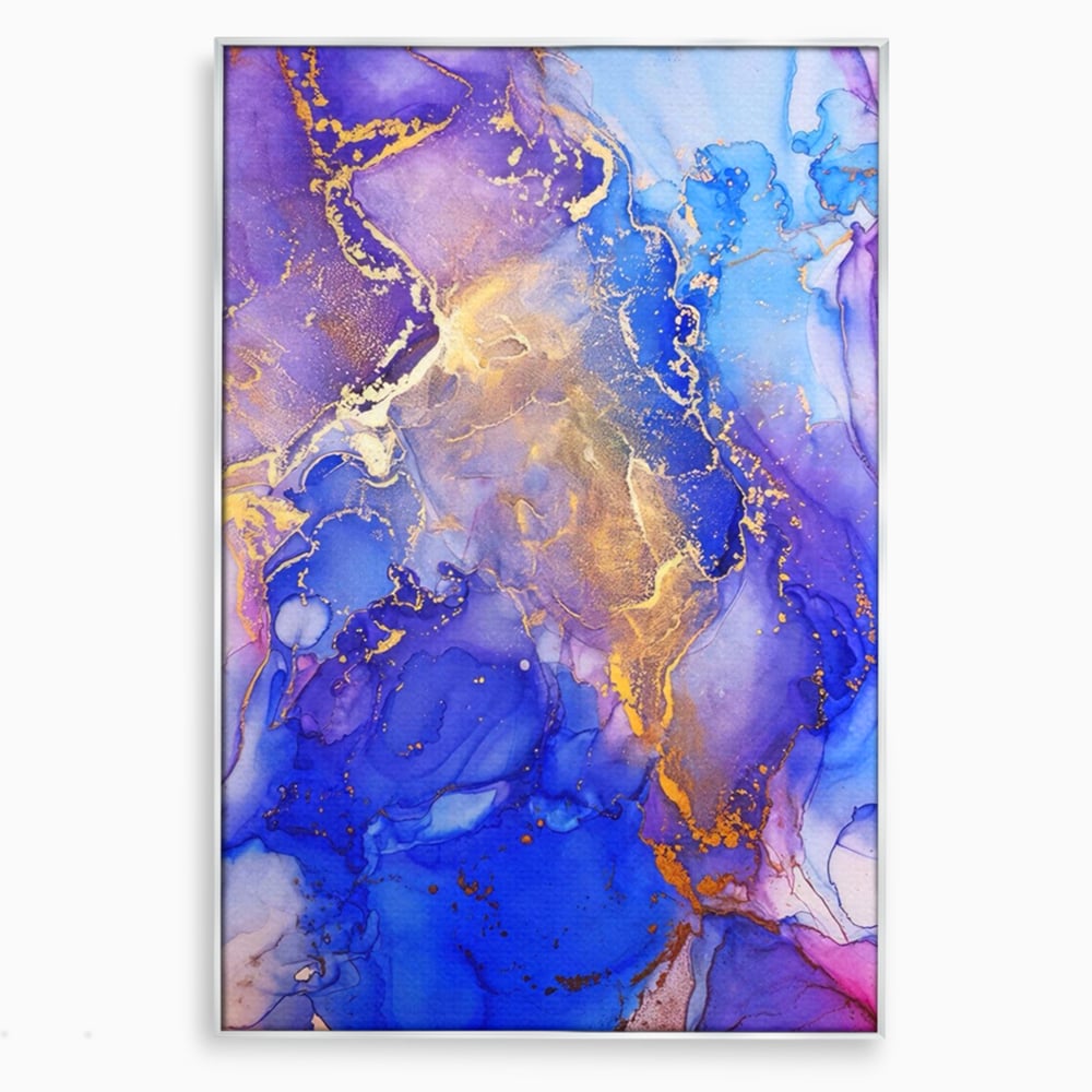 Tablou Canvas Premium LuxCanva® A1352, Purple And Blue Marble , Living, Decorativ, Abstract, Colorat, Studio, Culori Vibrante