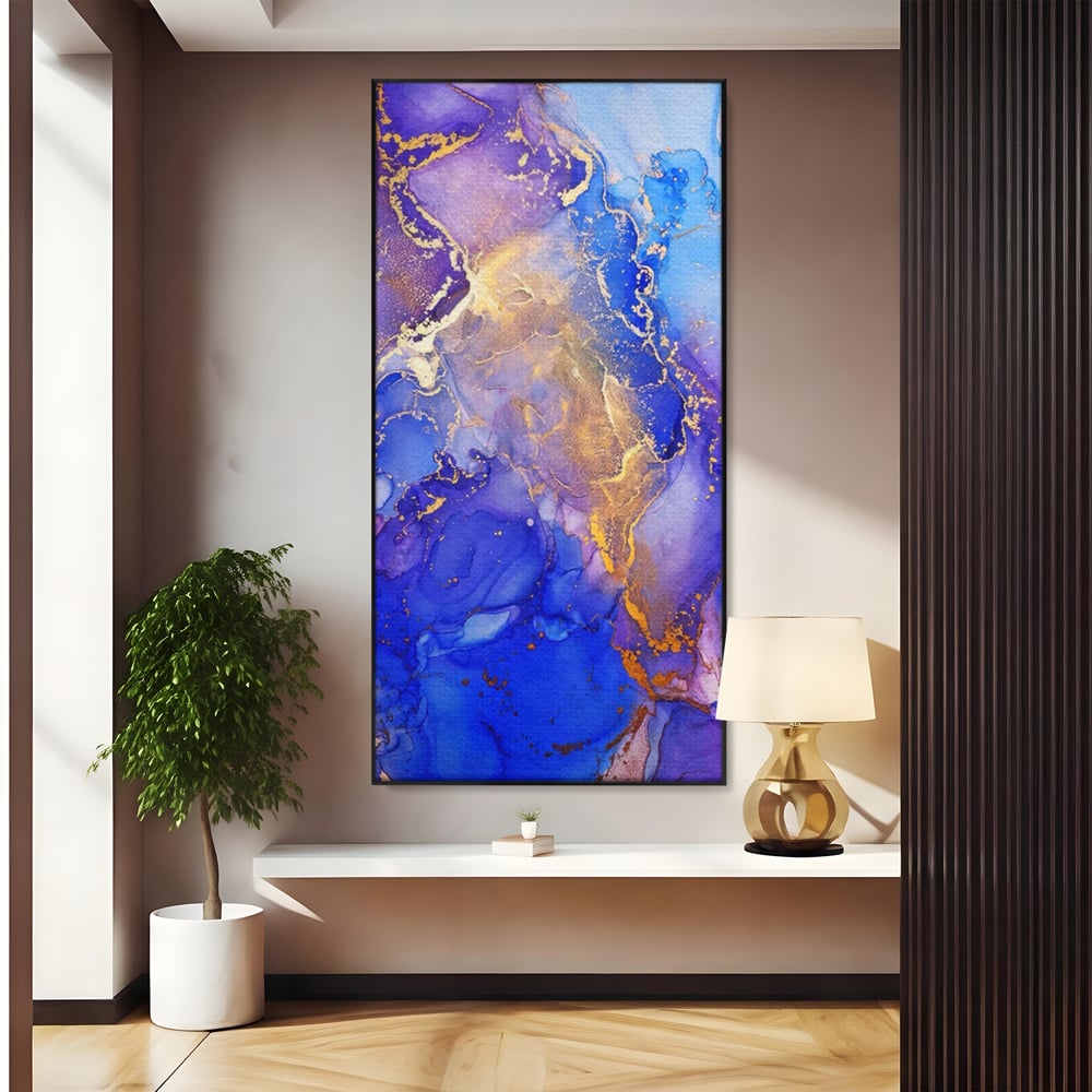 Tablou Canvas Premium LuxCanva® A1352, Purple And Blue Marble , Living, Decorativ, Abstract, Colorat, Studio, Culori Vibrante