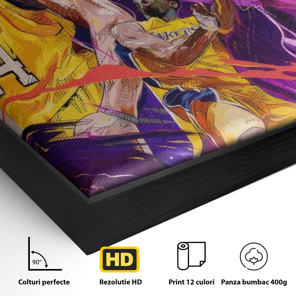 Leinwand Leinwandbilder Premium LuxCanva® A1353, Kobe Bryant , Wohnen, Basketball, NBA, Sportverein, Lakers, Lebendige Farben