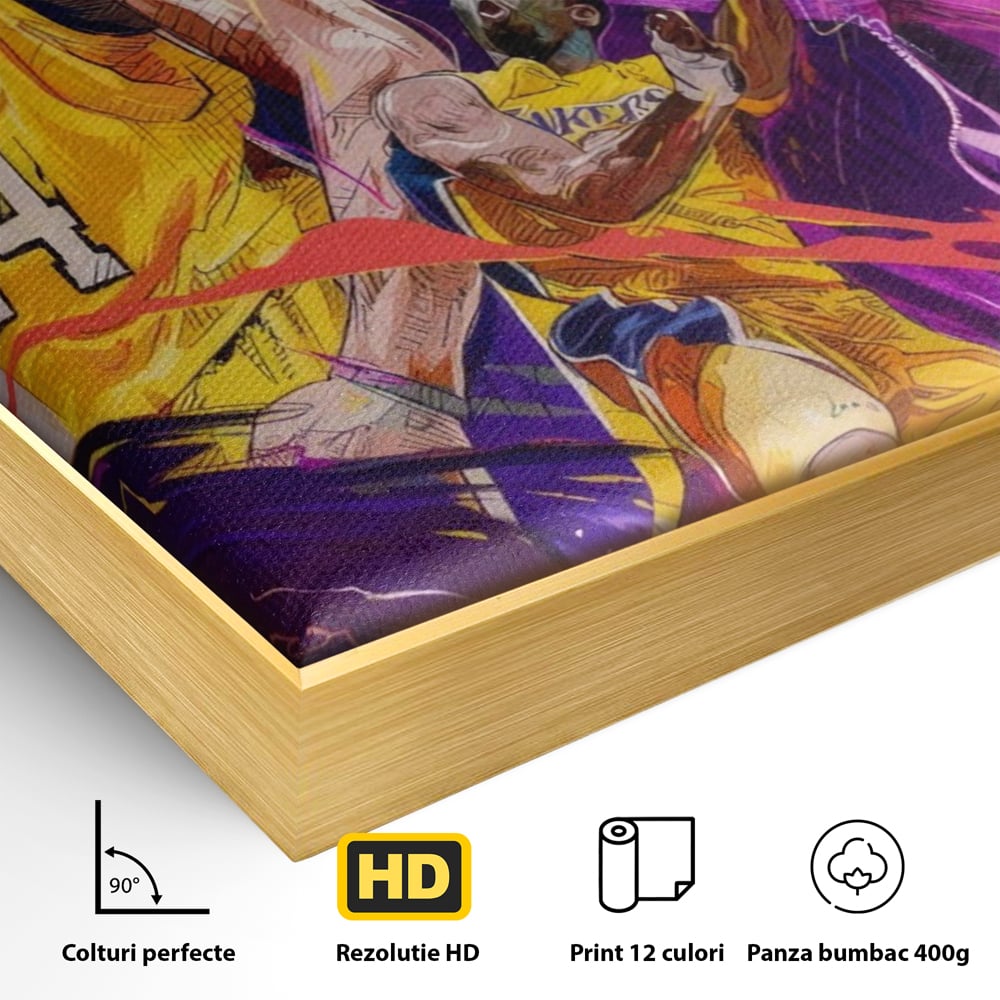 Leinwand Leinwandbilder Premium LuxCanva® A1353, Kobe Bryant , Wohnen, Basketball, NBA, Sportverein, Lakers, Lebendige Farben