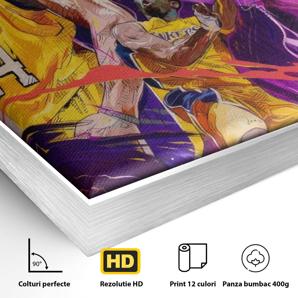 Leinwand Leinwandbilder Premium LuxCanva® A1353, Kobe Bryant , Wohnen, Basketball, NBA, Sportverein, Lakers, Lebendige Farben