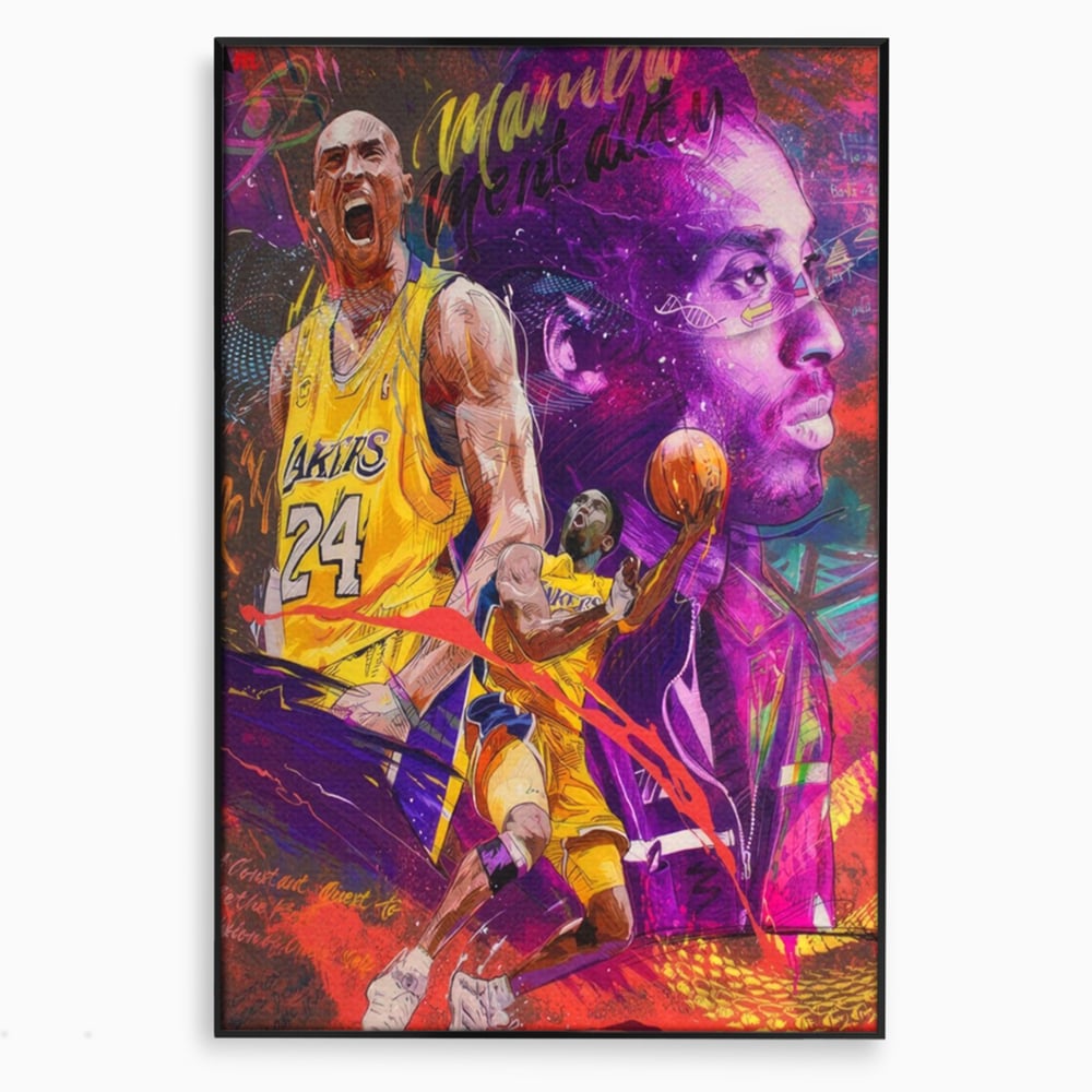 Leinwand Leinwandbilder Premium LuxCanva® A1353, Kobe Bryant , Wohnen, Basketball, NBA, Sportverein, Lakers, Lebendige Farben