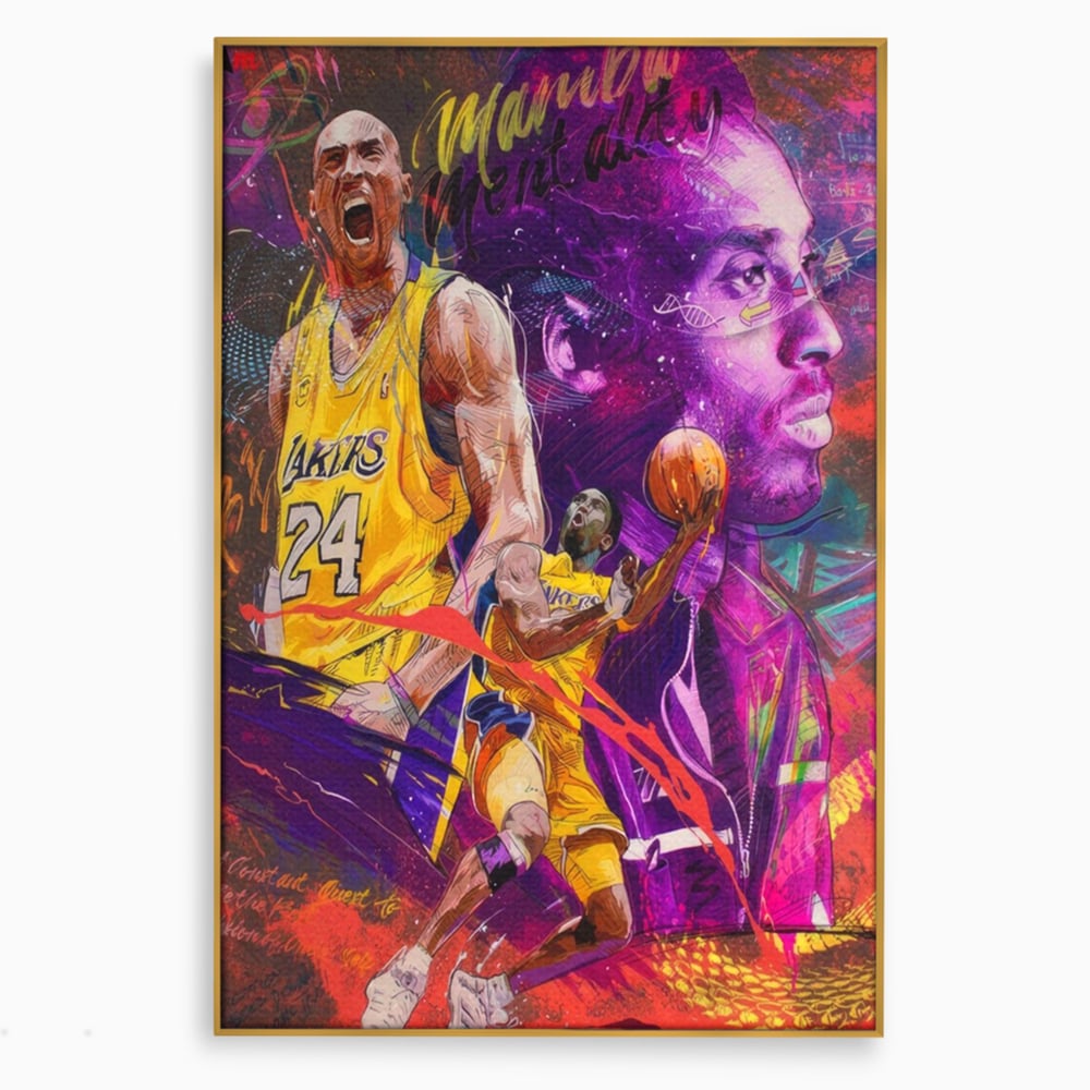 Leinwand Leinwandbilder Premium LuxCanva® A1353, Kobe Bryant , Wohnen, Basketball, NBA, Sportverein, Lakers, Lebendige Farben