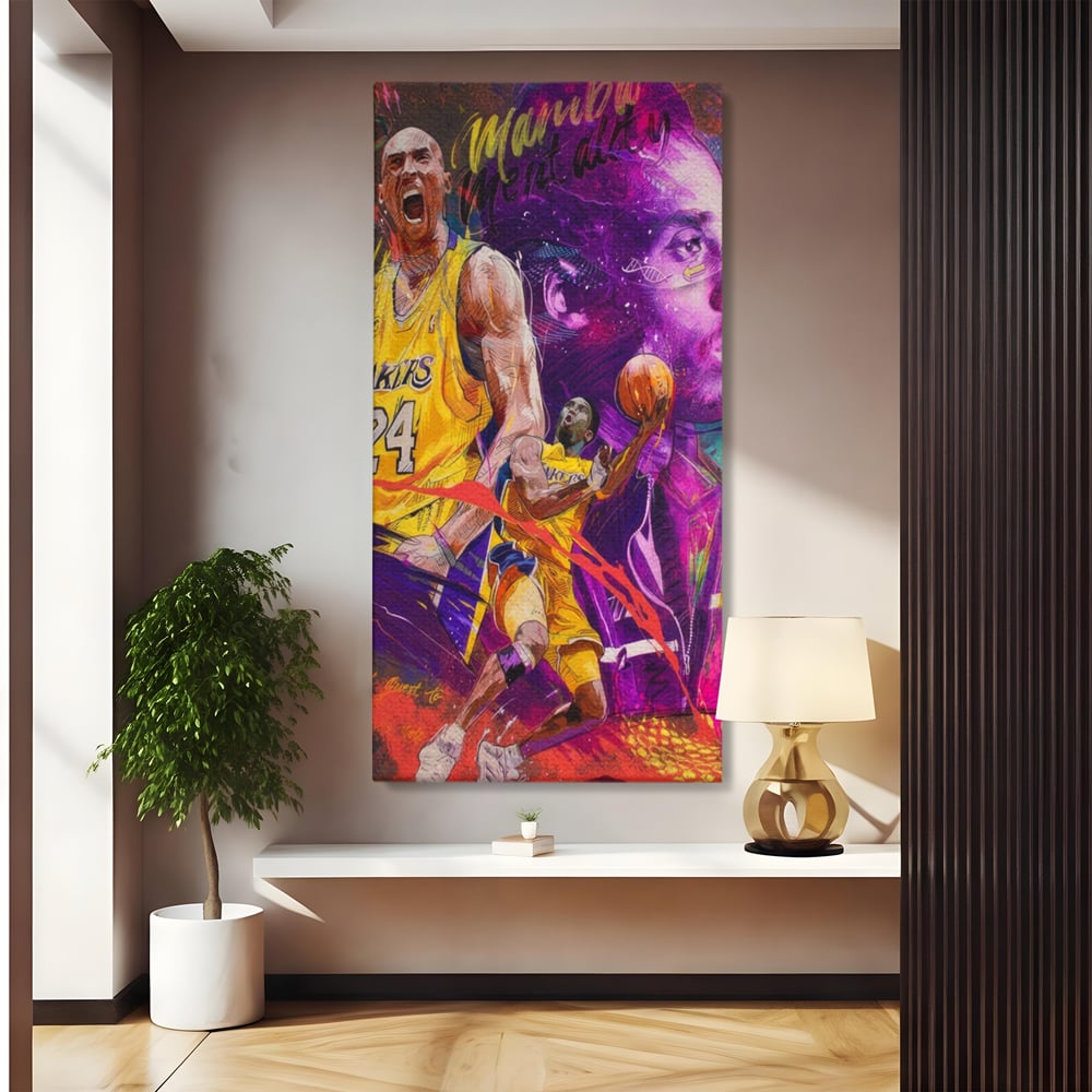 Leinwand Leinwandbilder Premium LuxCanva® A1353, Kobe Bryant , Wohnen, Basketball, NBA, Sportverein, Lakers, Lebendige Farben