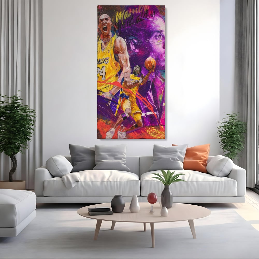 Leinwand Leinwandbilder Premium LuxCanva® A1353, Kobe Bryant , Wohnen, Basketball, NBA, Sportverein, Lakers, Lebendige Farben