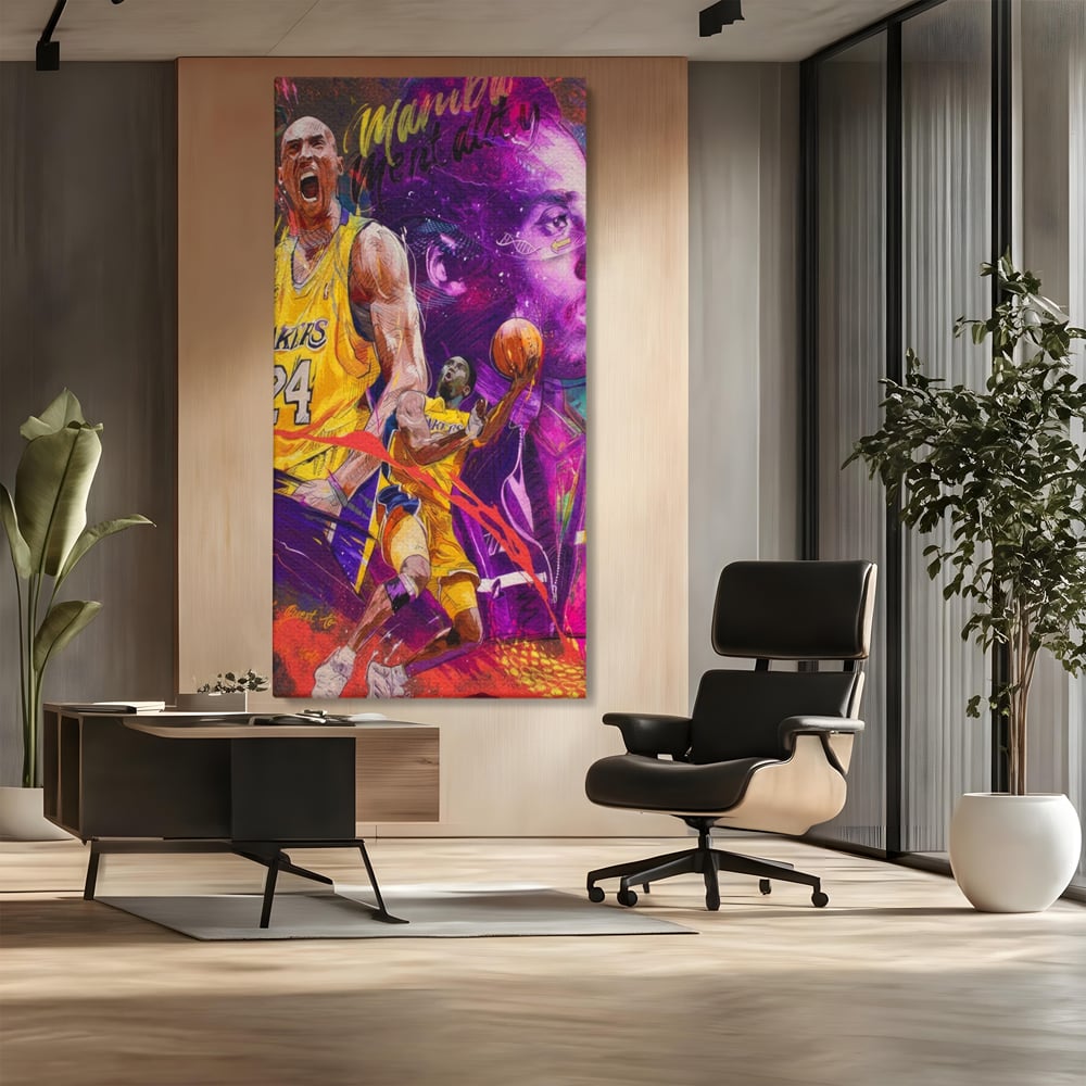 Leinwand Leinwandbilder Premium LuxCanva® A1353, Kobe Bryant , Wohnen, Basketball, NBA, Sportverein, Lakers, Lebendige Farben