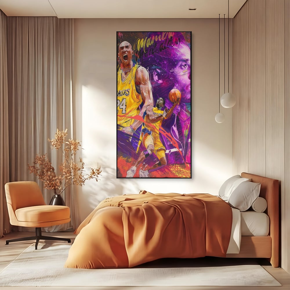 Leinwand Leinwandbilder Premium LuxCanva® A1353, Kobe Bryant , Wohnen, Basketball, NBA, Sportverein, Lakers, Lebendige Farben