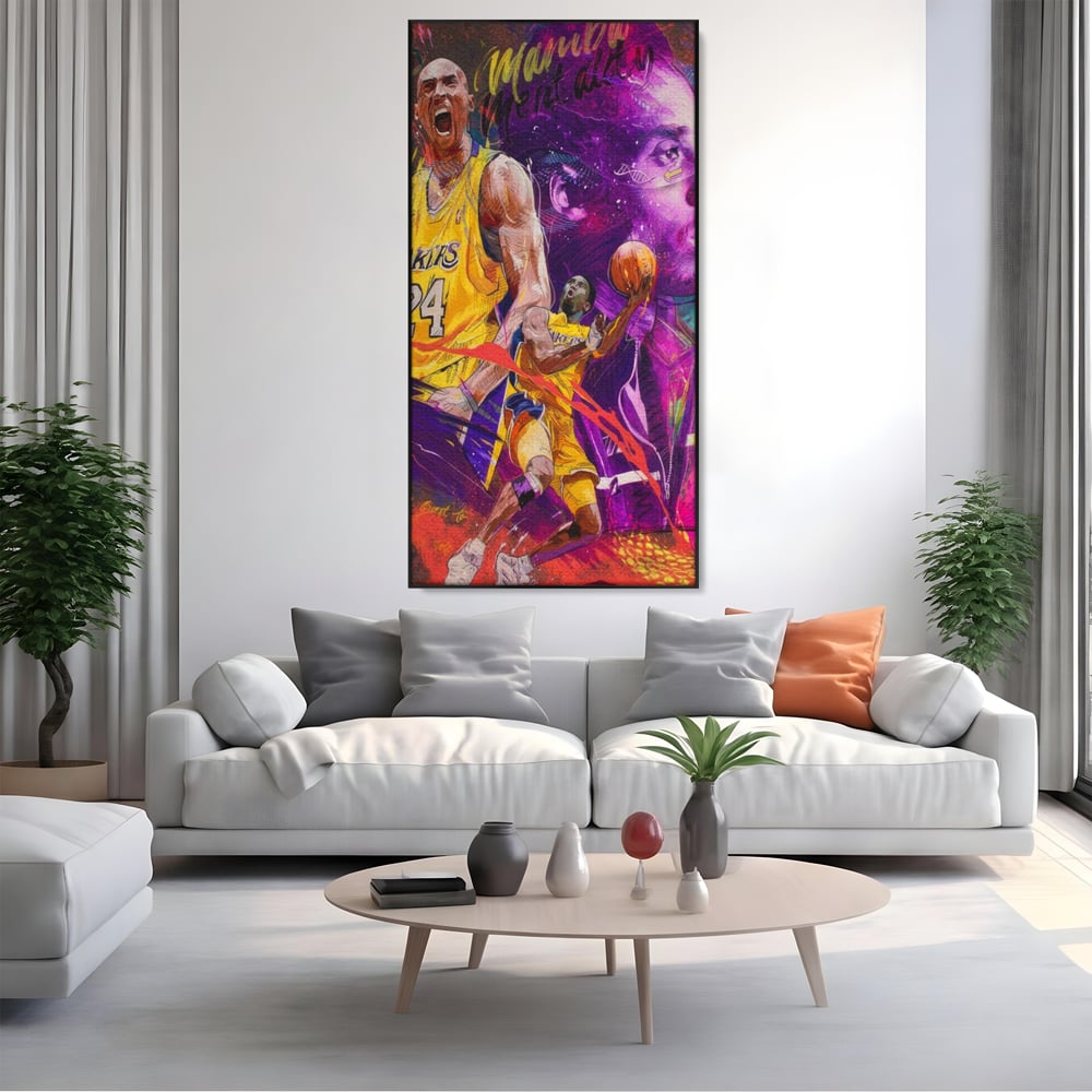 Leinwand Leinwandbilder Premium LuxCanva® A1353, Kobe Bryant , Wohnen, Basketball, NBA, Sportverein, Lakers, Lebendige Farben