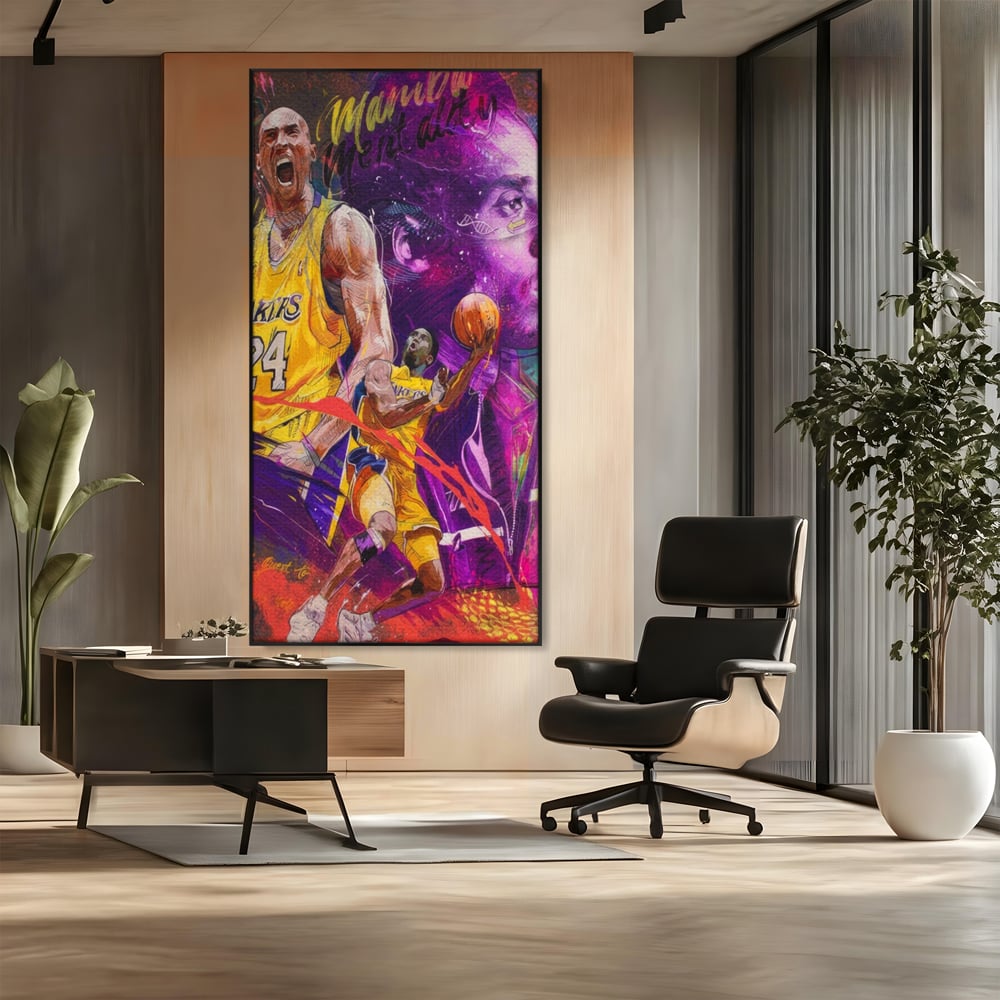 Leinwand Leinwandbilder Premium LuxCanva® A1353, Kobe Bryant , Wohnen, Basketball, NBA, Sportverein, Lakers, Lebendige Farben