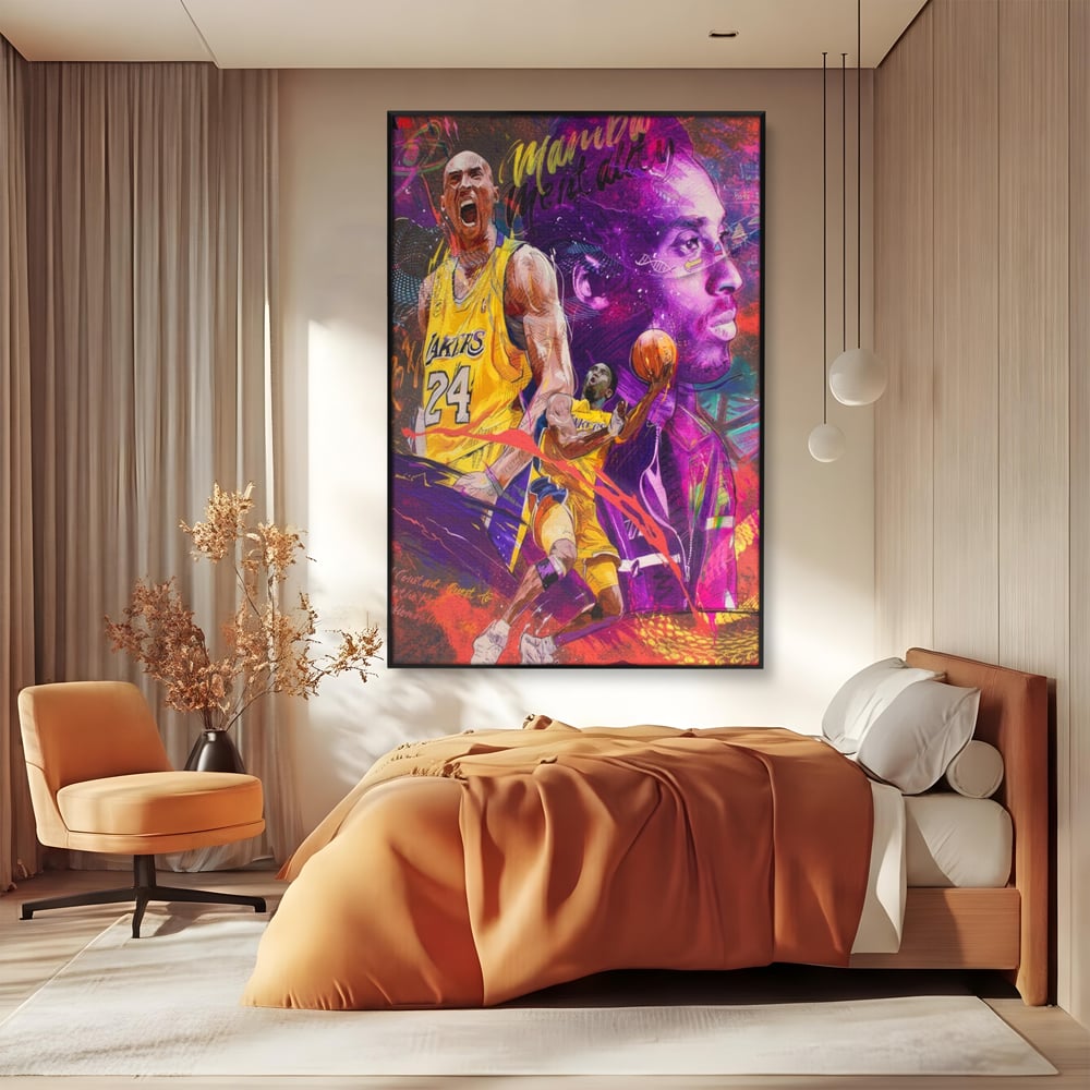 Leinwand Leinwandbilder Premium LuxCanva® A1353, Kobe Bryant , Wohnen, Basketball, NBA, Sportverein, Lakers, Lebendige Farben