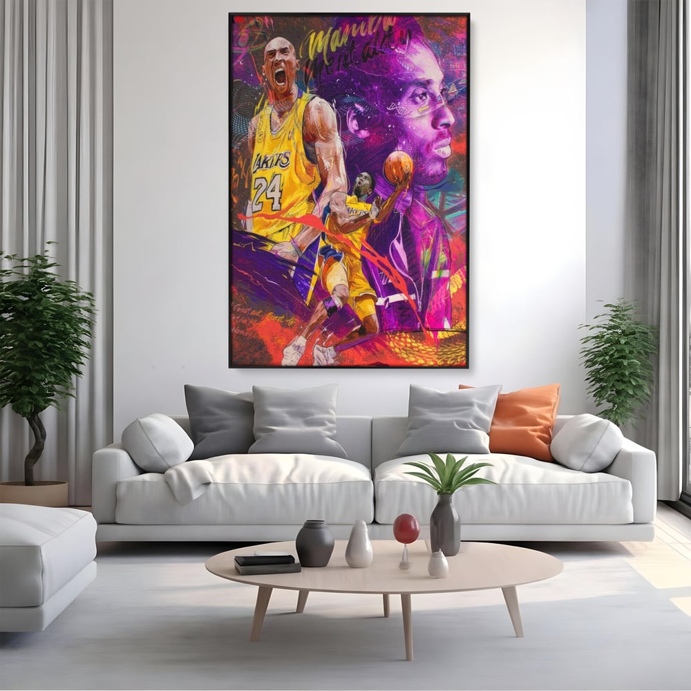 Leinwand Leinwandbilder Premium LuxCanva® A1353, Kobe Bryant , Wohnen, Basketball, NBA, Sportverein, Lakers, Lebendige Farben