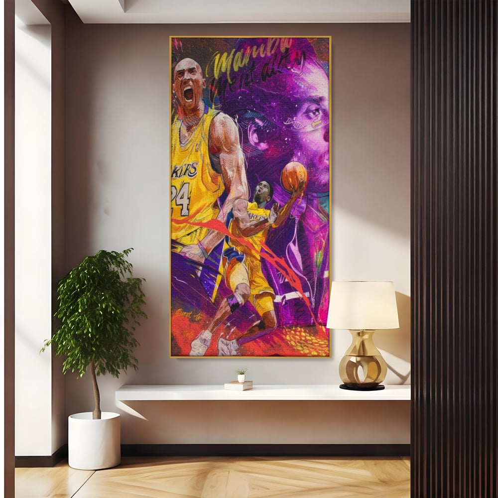Leinwand Leinwandbilder Premium LuxCanva® A1353, Kobe Bryant , Wohnen, Basketball, NBA, Sportverein, Lakers, Lebendige Farben