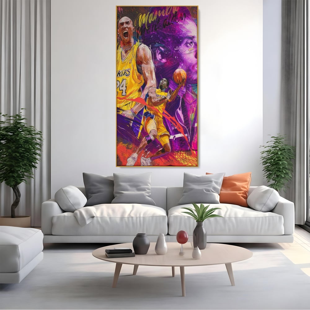 Leinwand Leinwandbilder Premium LuxCanva® A1353, Kobe Bryant , Wohnen, Basketball, NBA, Sportverein, Lakers, Lebendige Farben