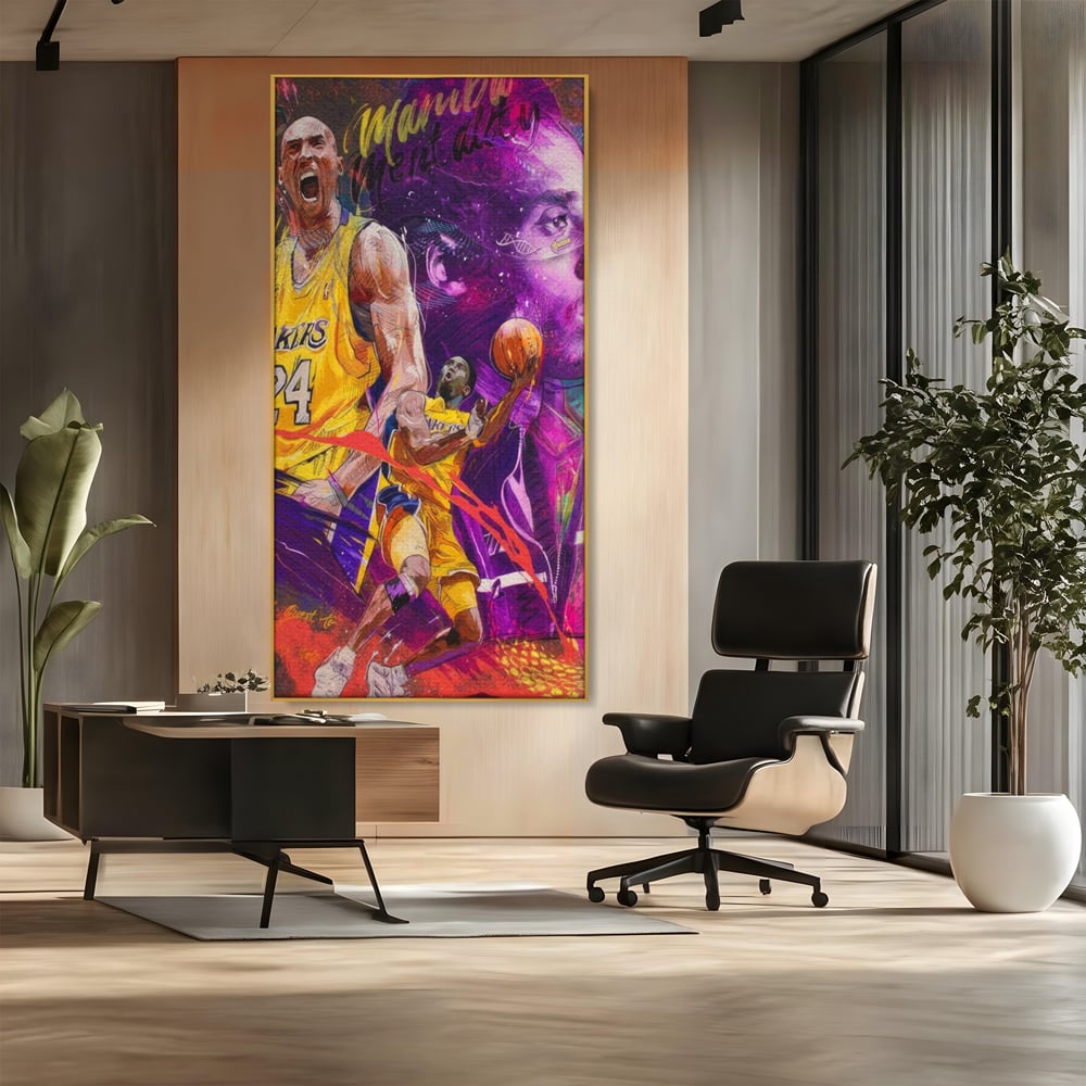 Leinwand Leinwandbilder Premium LuxCanva® A1353, Kobe Bryant , Wohnen, Basketball, NBA, Sportverein, Lakers, Lebendige Farben