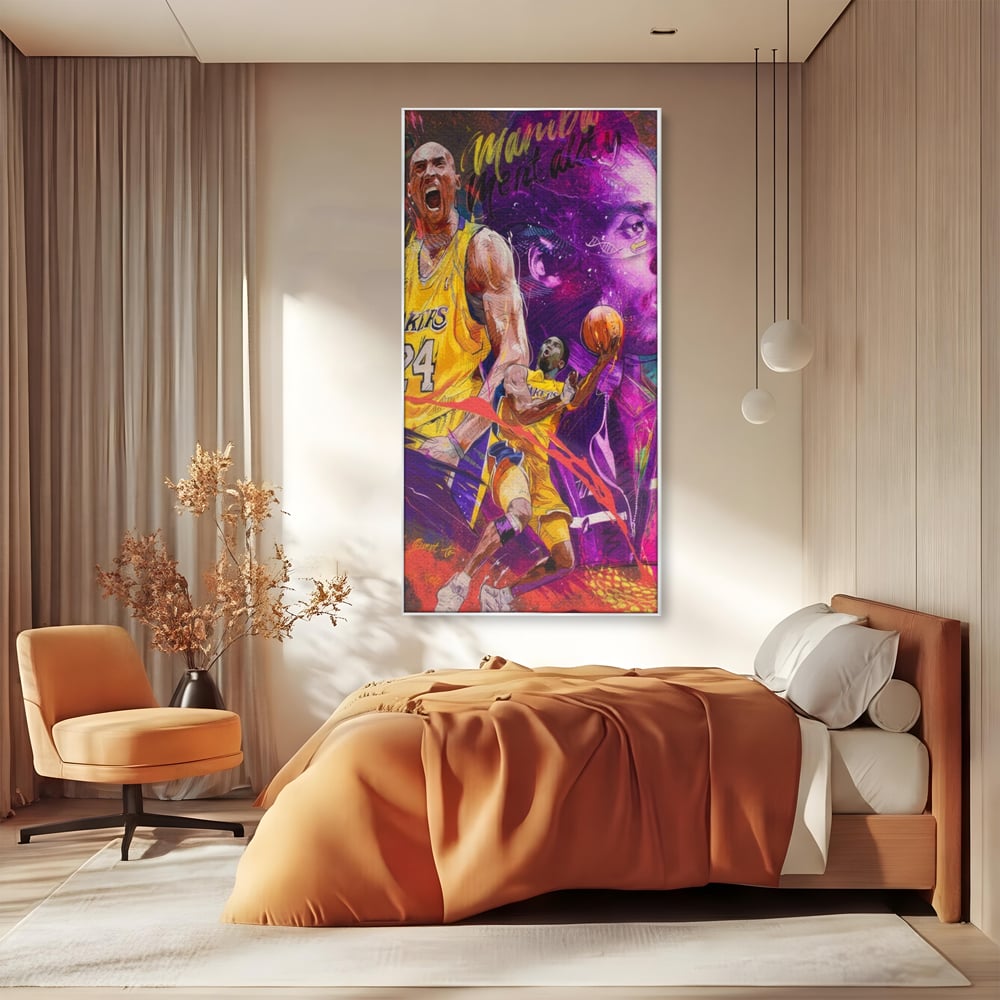 Leinwand Leinwandbilder Premium LuxCanva® A1353, Kobe Bryant , Wohnen, Basketball, NBA, Sportverein, Lakers, Lebendige Farben