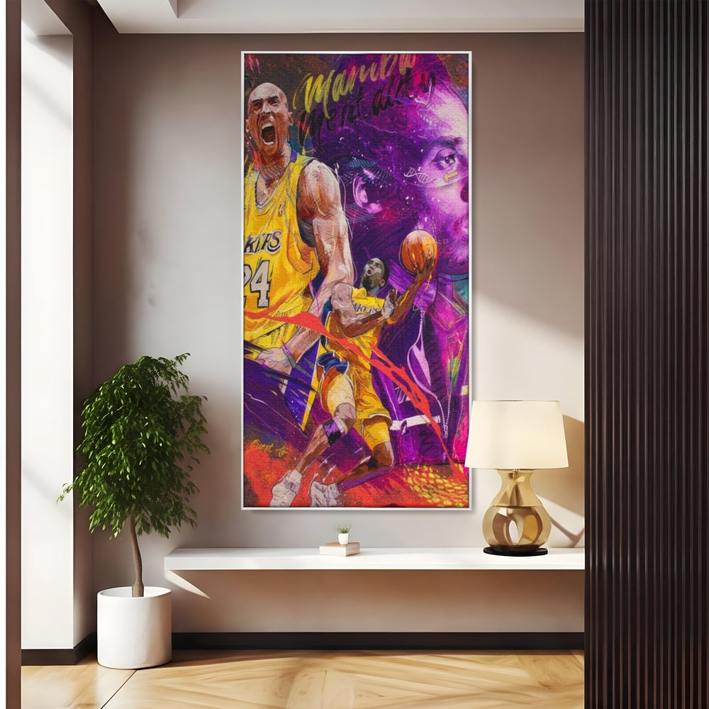Leinwand Leinwandbilder Premium LuxCanva® A1353, Kobe Bryant , Wohnen, Basketball, NBA, Sportverein, Lakers, Lebendige Farben