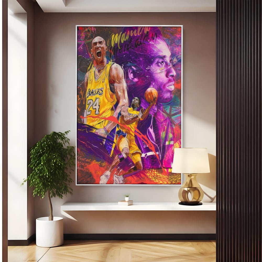 Leinwand Leinwandbilder Premium LuxCanva® A1353, Kobe Bryant , Wohnen, Basketball, NBA, Sportverein, Lakers, Lebendige Farben