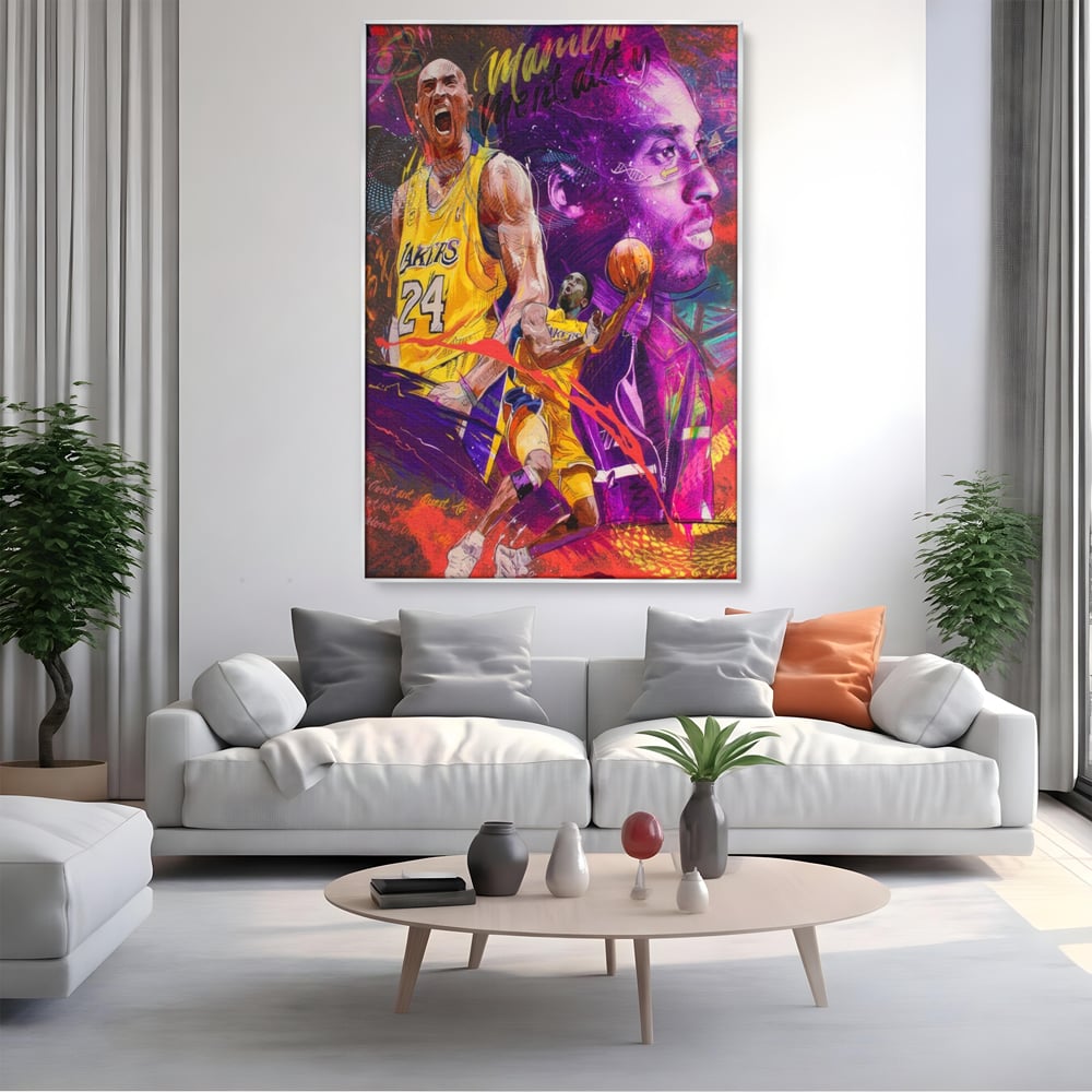 Leinwand Leinwandbilder Premium LuxCanva® A1353, Kobe Bryant , Wohnen, Basketball, NBA, Sportverein, Lakers, Lebendige Farben