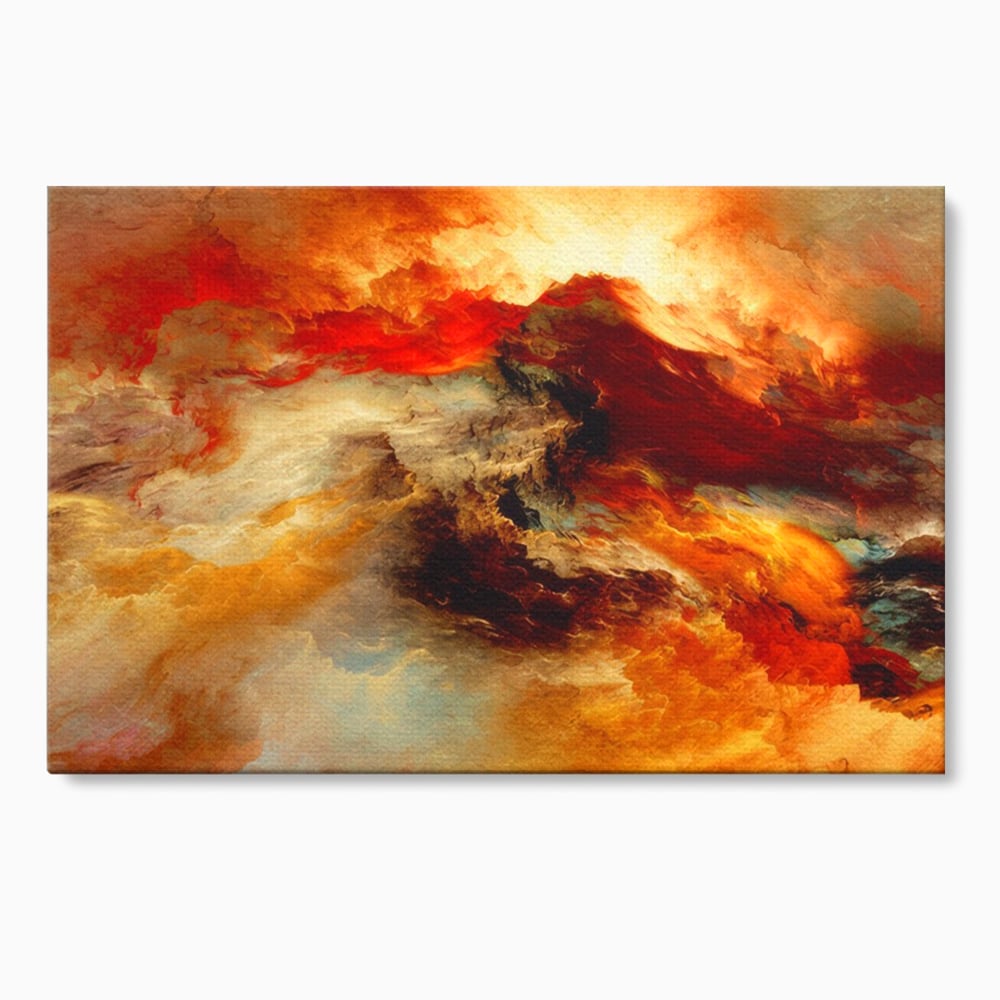 Tablou Canvas Premium LuxCanva® A1354, Orange Marble , Living, Abstract, Multicolor, Dormitor, Culori Vibrante