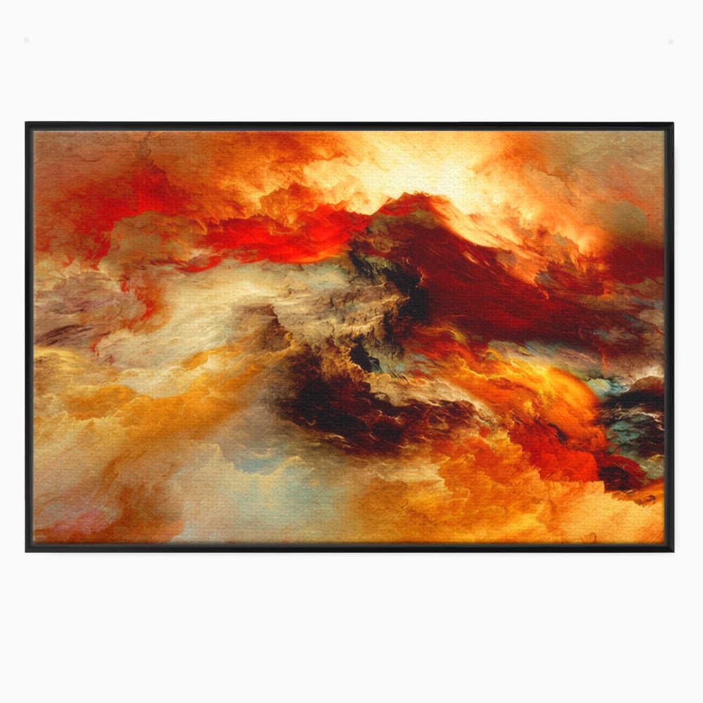 Tablou Canvas Premium LuxCanva® A1354, Orange Marble , Living, Abstract, Multicolor, Dormitor, Culori Vibrante