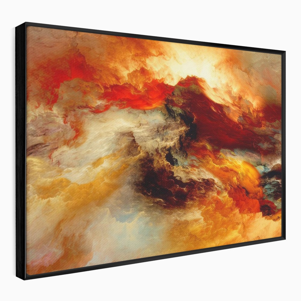 Tablou Canvas Premium LuxCanva® A1354, Orange Marble , Living, Abstract, Multicolor, Dormitor, Culori Vibrante