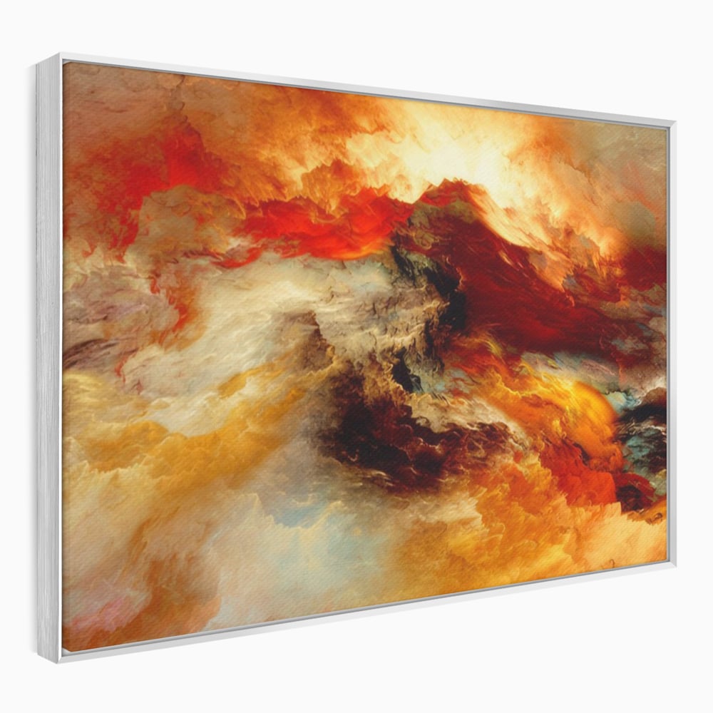 Tablou Canvas Premium LuxCanva® A1354, Orange Marble , Living, Abstract, Multicolor, Dormitor, Culori Vibrante