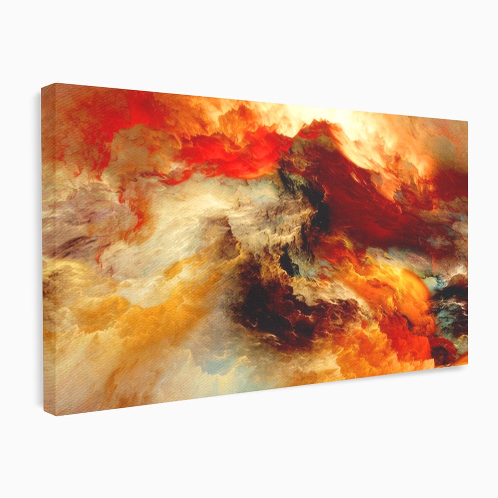 Tablou Canvas Premium LuxCanva® A1354, Orange Marble , Living, Abstract, Multicolor, Dormitor, Culori Vibrante