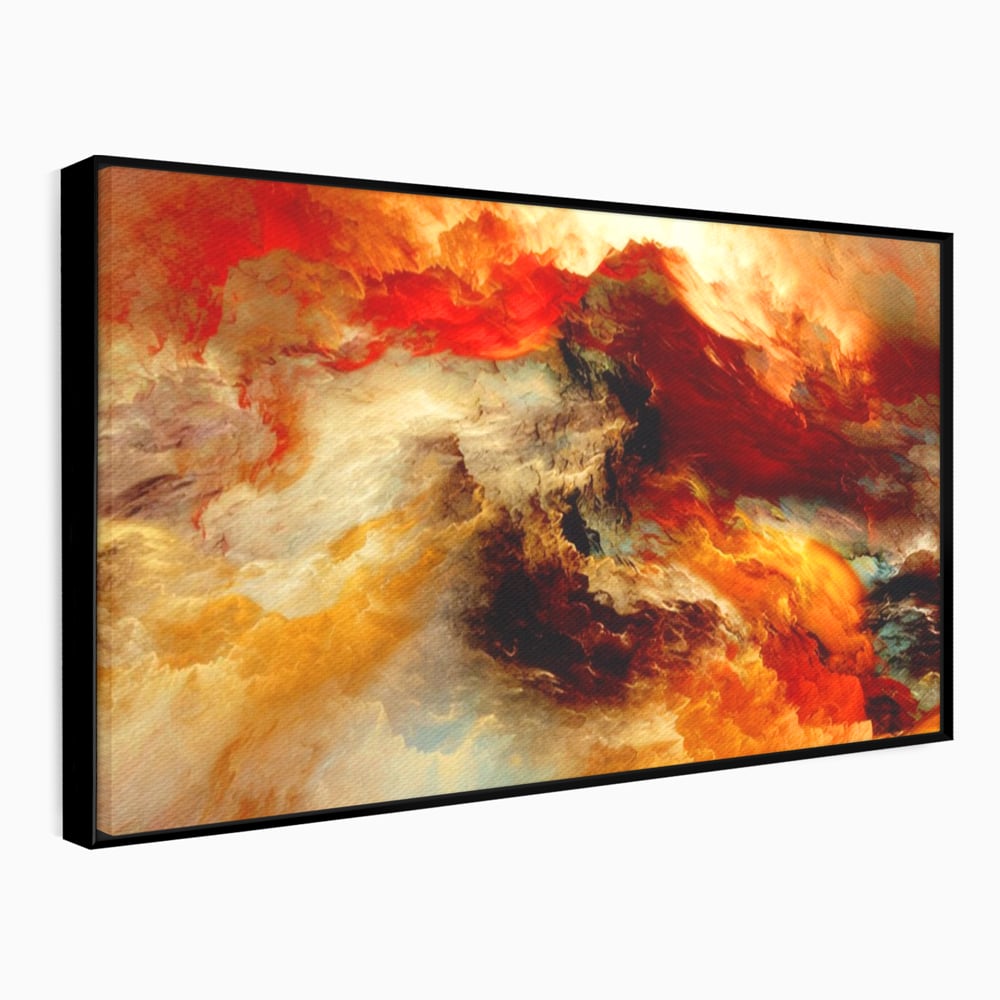 Tablou Canvas Premium LuxCanva® A1354, Orange Marble , Living, Abstract, Multicolor, Dormitor, Culori Vibrante