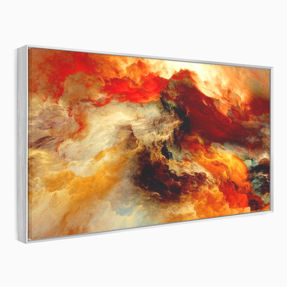 Tablou Canvas Premium LuxCanva® A1354, Orange Marble , Living, Abstract, Multicolor, Dormitor, Culori Vibrante