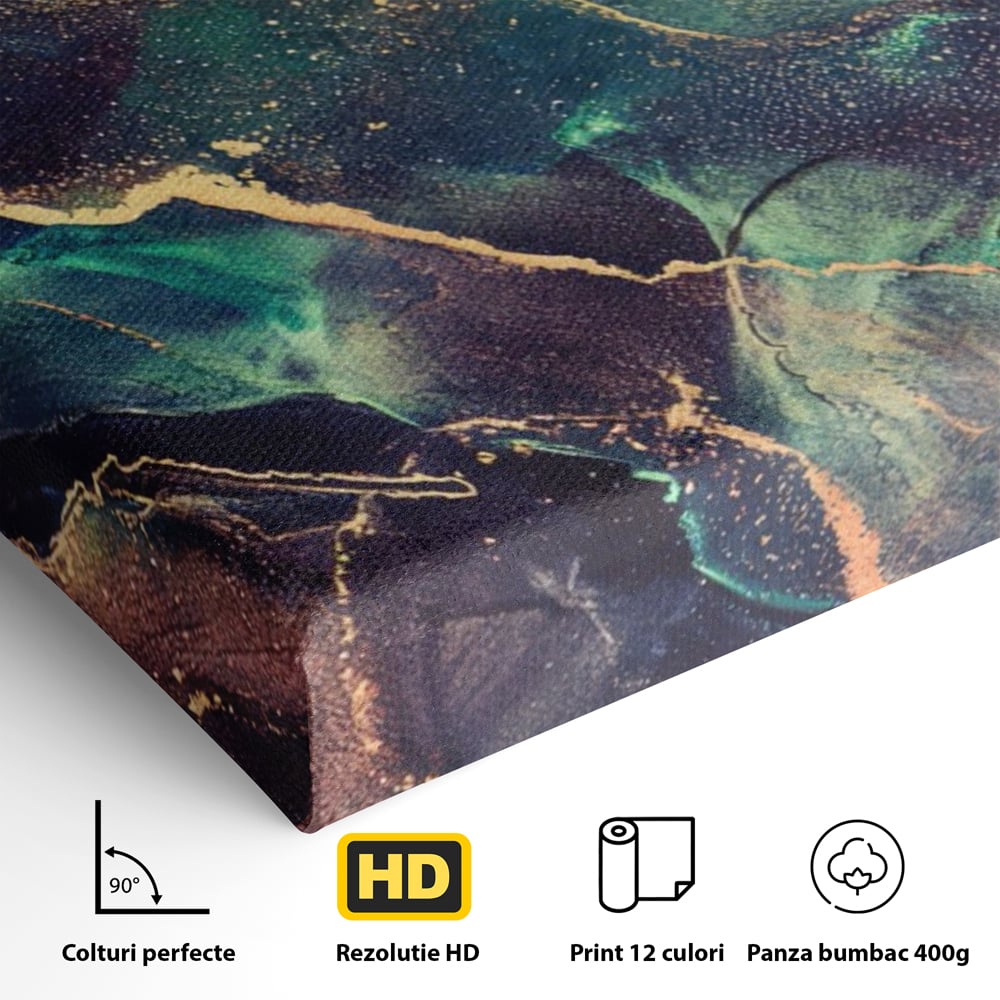 Tablou Canvas Premium LuxCanva® A1355, Abstract Dream , Dormitor, Natural Pigment, Luxury Art, Living, Culori Vibrante