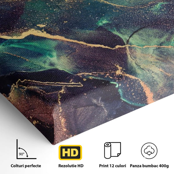 Tablou Canvas Premium LuxCanva® A1355, Abstract Dream , Dormitor, Natural Pigment, Luxury Art, Living, Culori Vibrante