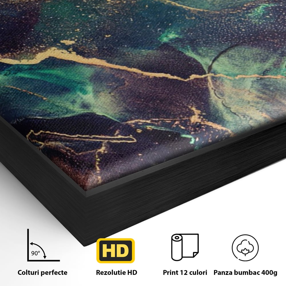 Tablou Canvas Premium LuxCanva® A1355, Abstract Dream , Dormitor, Natural Pigment, Luxury Art, Living, Culori Vibrante