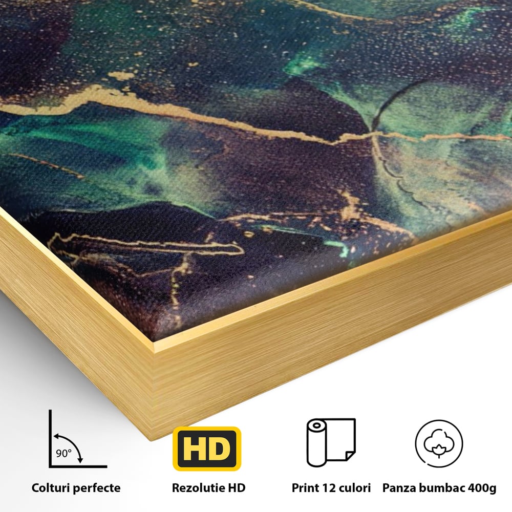Tablou Canvas Premium LuxCanva® A1355, Abstract Dream , Dormitor, Natural Pigment, Luxury Art, Living, Culori Vibrante